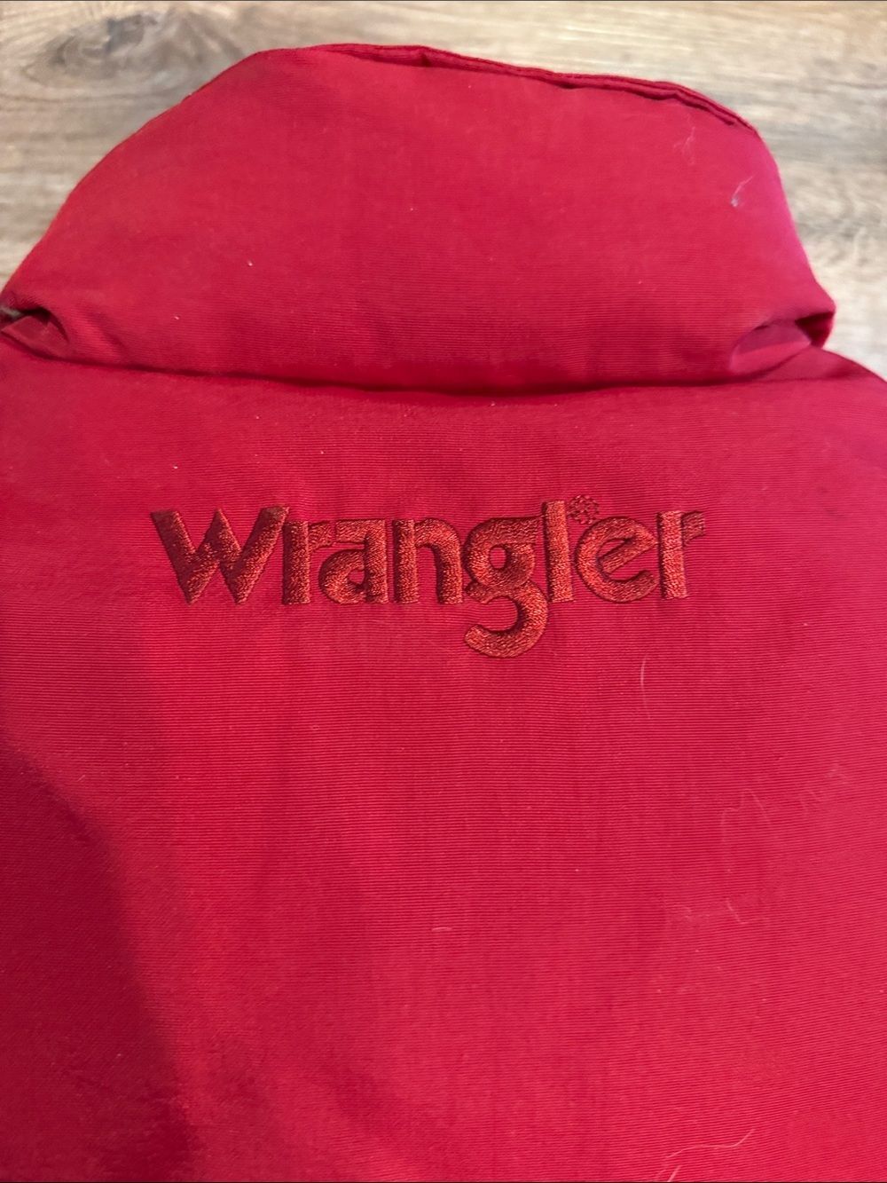Wrangler Outerwear Men's Puffer‎ Vest Red Flannel Down Cowboy Full Zip Size L - Picture 7 of 7